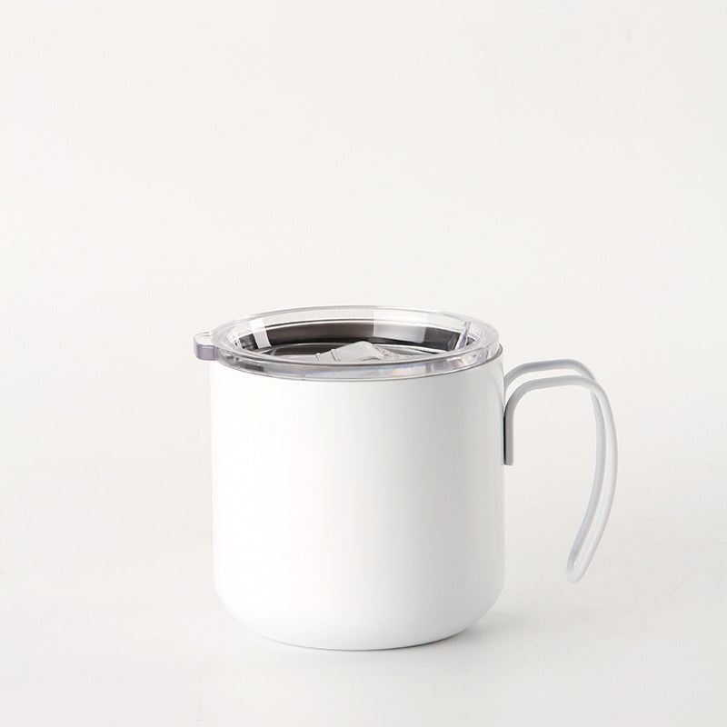 12oz stainless steel coffee mug with handle, double-walled business insulated tumbler, vacuum insulated mug, 304 stainless steel