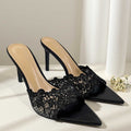 Yx pointed-toe high heels women's 2026 summer new collection champagne gold embroidered stiletto heels single shoes summer slippers for outdoor wear