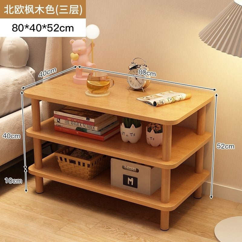 Bedside table bedside small table casual rental house small square table sofa side table bedroom simple for home storage rack