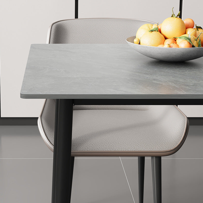 Source factory personalized slate metal frame rectangular for home small apartment rental house casualaccessible luxury dining table