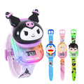 Kids' sliding cover cartoon music electronic watch - toy watch for boys and girls - kuromi style gift