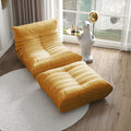 Sofa + footrest (yellow suede)