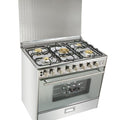 900 wide five 5 air outlet five burner stove conjoined oven liquefied for homeall-in-one stove gas upright oven