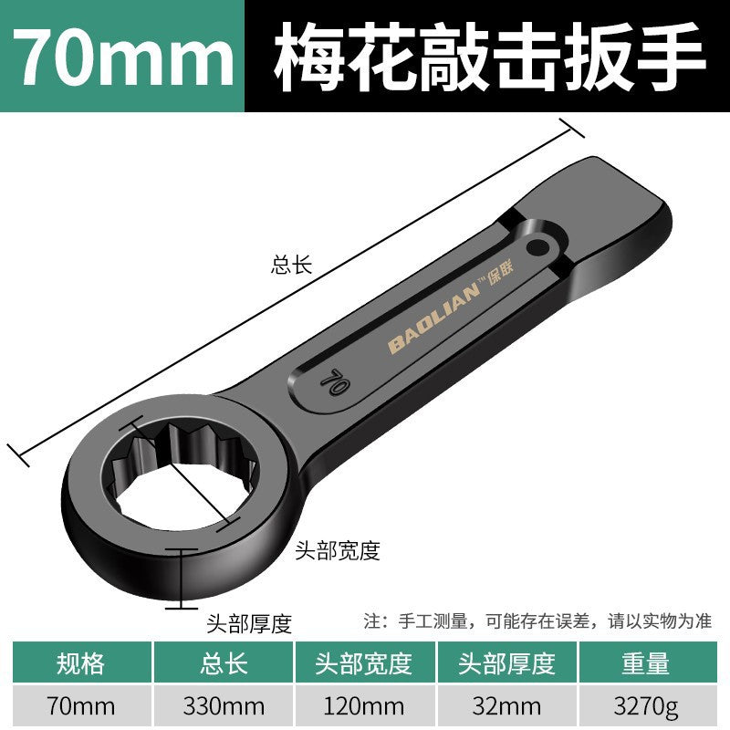 Baolian torx wrench heavy duty impact wrench straight handle auto repair single head opening 24/30/32/36/41/46/50