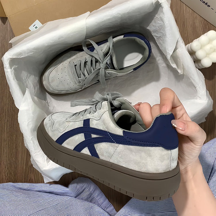 Thick sole german training shoes for women ins trendy 2025autumnew arrival soft bottom sports casual forrest gump shoes retroeasiest for match sneakers