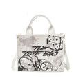 New small tote bag - cross-border women's bag - light luxury, large capacity commuter handbag - printed graffiti crossbody bag