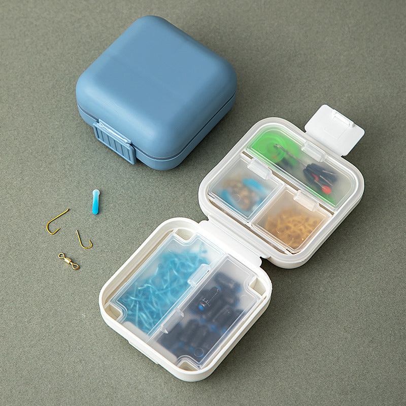 Portable fishing gear storage box Grid accessories storage box Multifunctional sealed waterproof fish hook storage box Fishing supplies