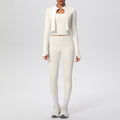 Naked casual workwear beautiful back outwear short outwear yoga clothes high waist hip lifting tight pants sports three-piece set