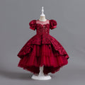 Export children's clothing trailing princess dress sequin pattern wedding dress evening dress christmas holiday dress girl dress