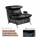 Italian accessible luxury genuine leather casual chair living room sofa chair balcony single chair real leather fabric down soft bag style