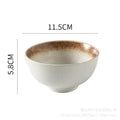 Japanese ceramic tableware restaurant stoneware porridge rice bowl commercial 4.5inch korean bibimbap small bowl for home soup bowl