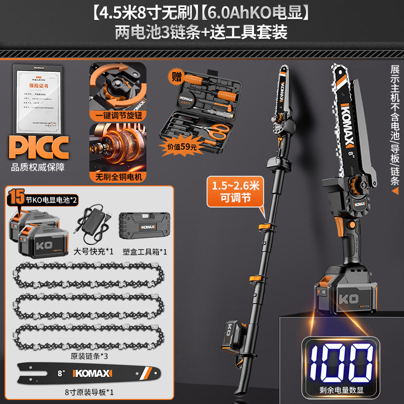 Electric saw for homesmall handheld electric saw outdoor logging electric chain saw lithium battery rechargeable one-handed saw tree saw handy gadget