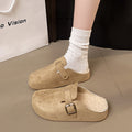 New versatile birkenstock-style women's sandals: retro casual, non-slip, closed-toe, half-wrap, flat, wear-resistant, and easy-to-wear