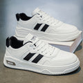 Men's spring 2026 new arrivals: versatile white casual skate shoes, low-top trendy sneakers for students, leather upper white shoes