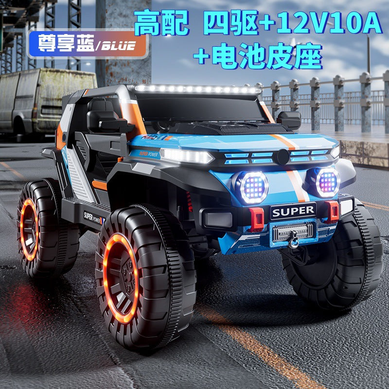 New children's oversized four-wheeled off-road vehicle 1-9 years old boys and girls can sit, remote control charging toy car