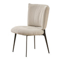 Italian minimalist dining chair - premium soft-padded leather cafe & restaurant chair - designer dining chair