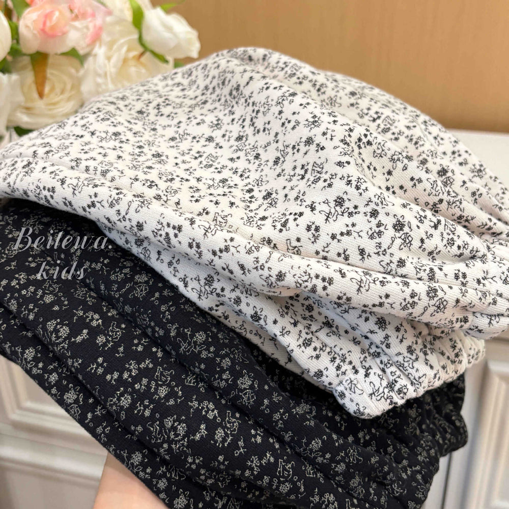 New girls' autumn outfit: floral casual pants for kids - versatile, stylish, and chic pants for baby girls