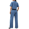 European and american cross-border women's summer new arrivals:  independent site washed fashion short slim-fit vest denim set