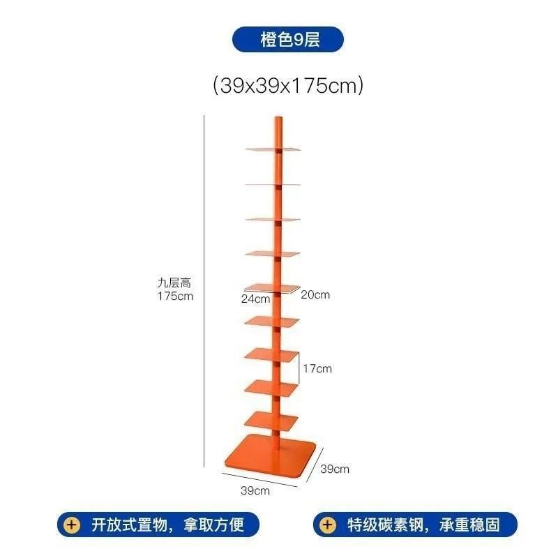 Rotating invisible bookshelf floor-standing trendy iron art creative storage aromatherapy shelf flower stand indoor home use other