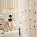 Rainbow candy bean yarn linen curtain kids window screen bedroom cartoon kids daughter room curtain yarn shaoxing keqiao yarn