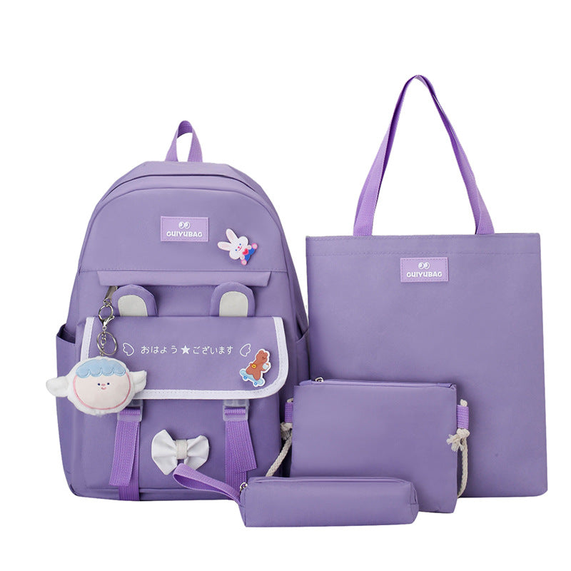 New primary and secondary school schoolbag cute male backpack Korean version backpack female cartoon schoolbag large capacity backpack