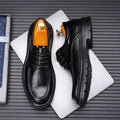 Men's formal leather dress shoes - plus size, new live stream collection, business casual british style, lace-up derby shoes, cross-border men's footwear