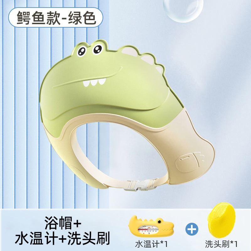 Baby hair washing cape - waterproof shampoo cap for kids, ear protection, infant bathing, and childproof hair washing