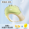 Crocodile shower cap-green+shampoo brush+water thermometer