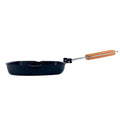 Household outdoor steak frying pan medical stone foldablethickenedstripesflats pot non-stick pan fried egg multifunctional pot