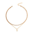 Multi-layer necklace wholesale fashion cross-border e-commerce jewelry women's alloy star diamond pendant rhinestone claw chain clavicle chain