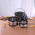 Factory direct sales export cross-border exclusive thermal insulation box fresh-keeping lunch box thermal insulation bucket high-end stainless steel fresh-keeping rice bucket set