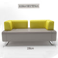 Casual office sofa coffee table combination, reception room, rest area, genuine leather sofa, three-slot sofa combination