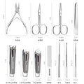 New stainless steel nail clipper set, 7-piece manicure tool kit with premium leather case - wholesale