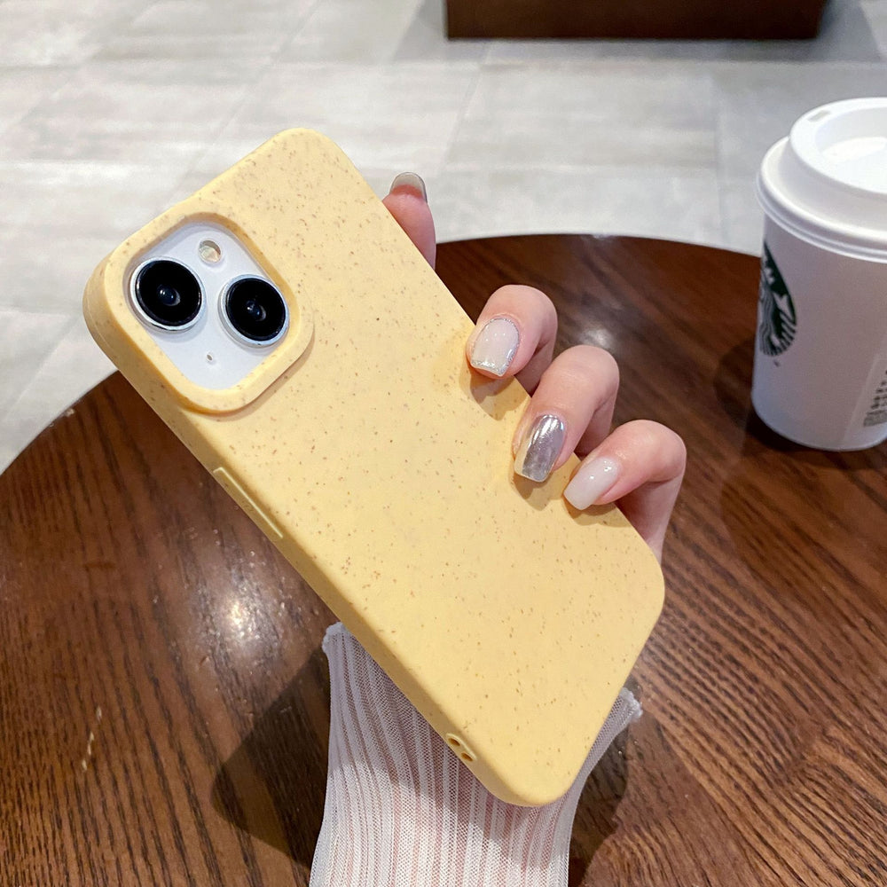Wheat husk suitable for apple 16pro pure color mobile phone case iphone11/13 high-end ins anti-fall tpu protective cover