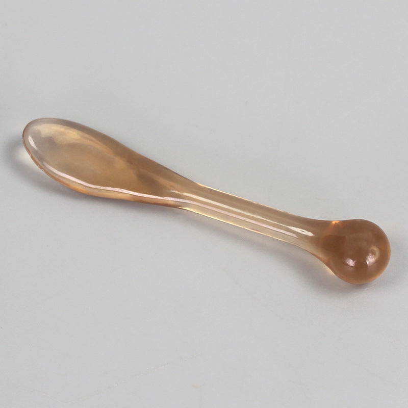 Eye massage stick, facial mask stick, eye cream scoop stick, beauty stick, facial cream stick, plastic stick, amber