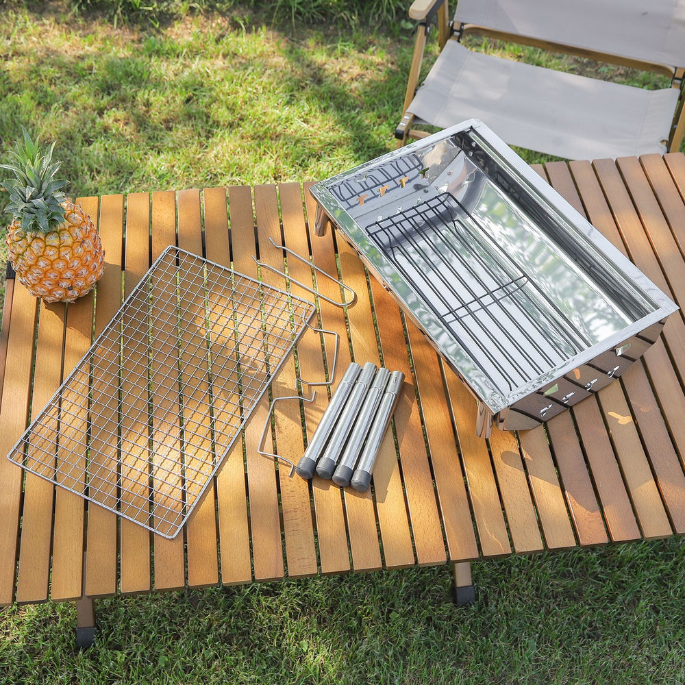 Outdoor bbq & tea brewing portable grill - bbq, meat roasting, patio heating, home camping carbon fire pit