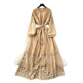 French retroelegancedress women's new arrivalclassy lacepatchwork strap waist elegant long skirt