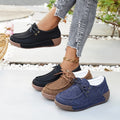 plus sizethick soleflats women's  spring autumnew arrivalplaideasiest for matchretrotie backcasualflats women