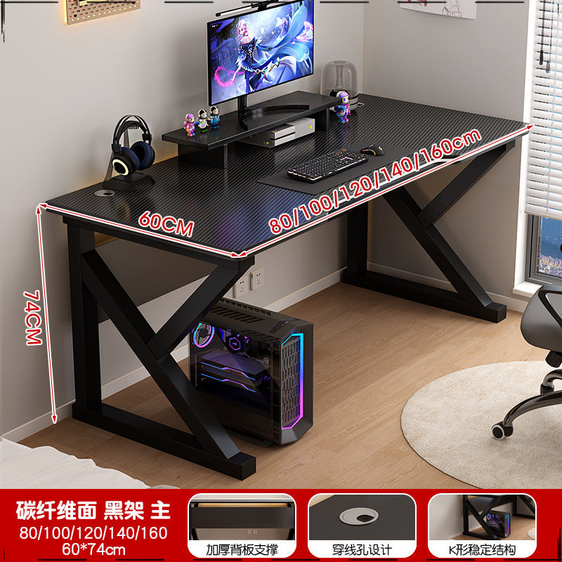 Computer desk Desktop simple e-sports table and chairs Home desk Student writing desk Audio table Workbench Desk