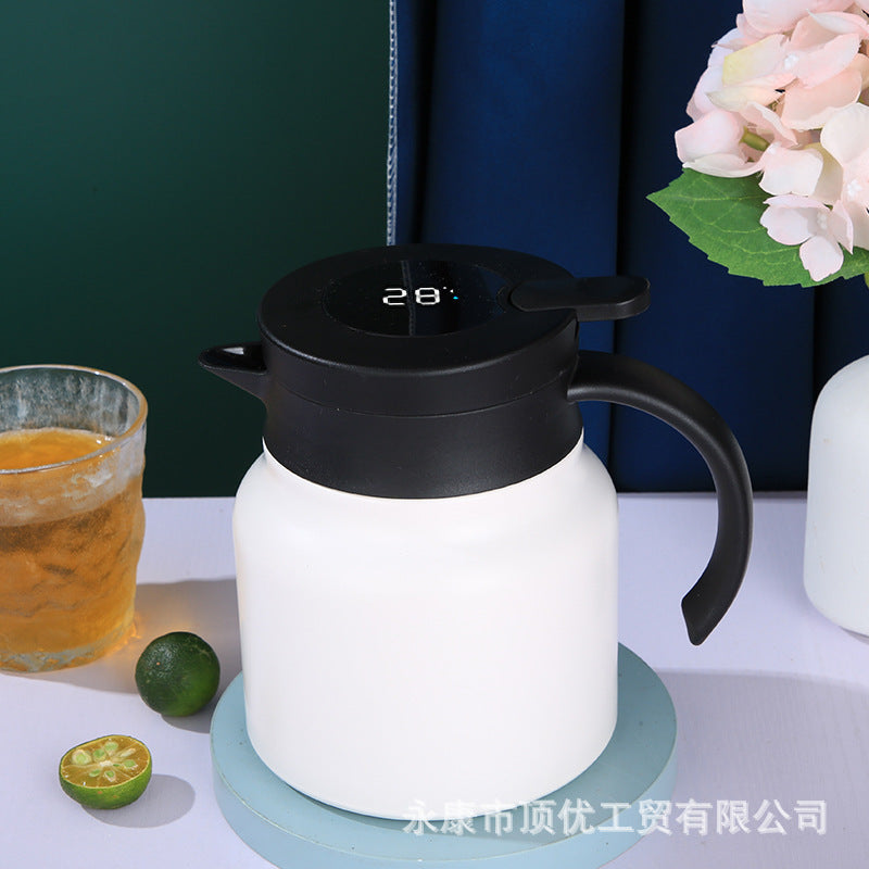 316 high-looking stewing teapot wholesale double-layer vacuum coffee pot extra-long heat preservation white tea stewing pot with engraved logo