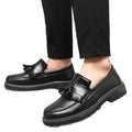 Spring/summer men's leather shoes - versatile casual slip-ons, black work shoes, korean style martin boots, men's loafers