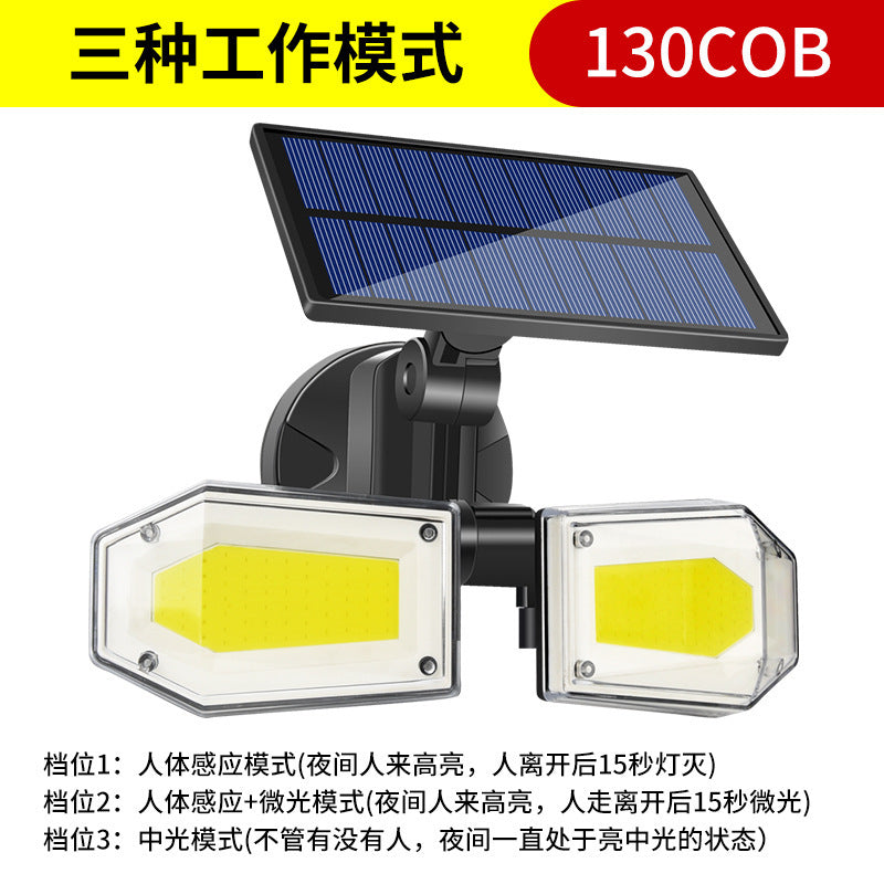 Cross-border new solar 70LED human body induction wall lamp, courtyard outdoor wall lamp, waterproof lighting street lamp