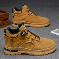 Boots men's high-top spring british style retromencasual leather shoes mid-top waterproofnon-slipworkwear boots