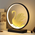 Minimalist modern stylish creative round table lamp - bedroom bedside lamp - cozy home & hotel - remote control dimmable touch lamp