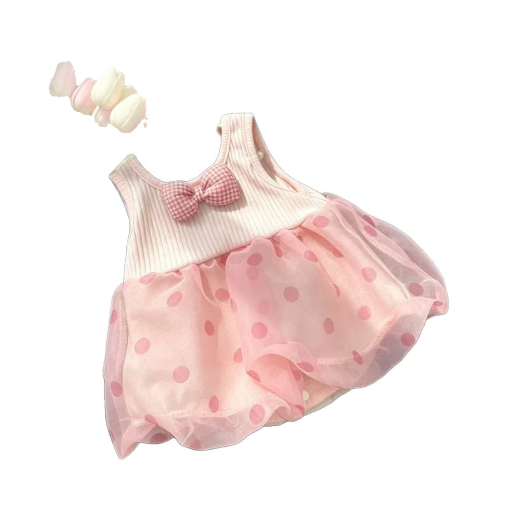 Stylish baby summer clothes, thin clothes for baby girls, one-piece princess, full moon, 100 days, summer, butt-covering skirt