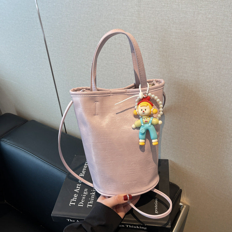 Cross-border popular small bags for women's summer versatile 2025 new simple and popular messenger bags Korean version of casual bucket bags