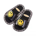 Kids' light-up jelly slippers - cute cartoon smiley face, indoor/outdoor one-strap sandals, comfortable & non-slip, wholesale