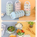 304 stainless steel multi-layer insulated lunch box, rectangular portable sealed meal container, student double-layer divided bento box