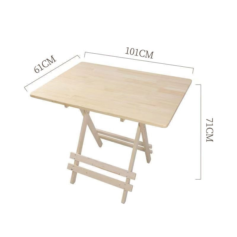 Solid wood folding table - portable dining table - perfect for rentals, simple folding table, square folding table, night market stall table, outdoor folding table