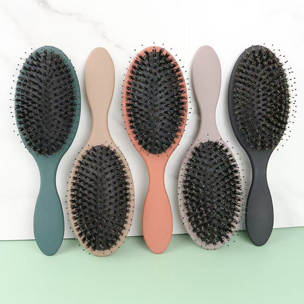 Foreign Trade Rubber Bristle Hair Comb European and American Air Cushion Comb Hair Care Wild Bristle Airbag Comb Pig bristle comb